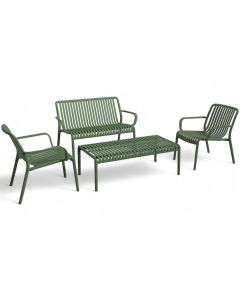 Brandon terassisetti 2+1+1, vihreä