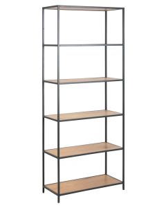 Seaford avohylly 5 suora tammi-musta 77x35x185 cm