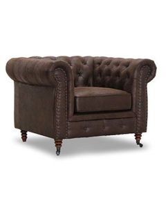 Cambridge-lepotuoli, ruskea vintagekangas