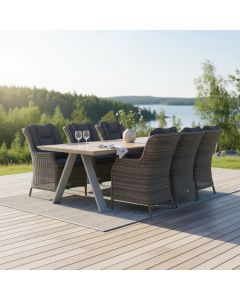Cannes terassipöytä 250 cm + Osborne tuolit, eri värejä