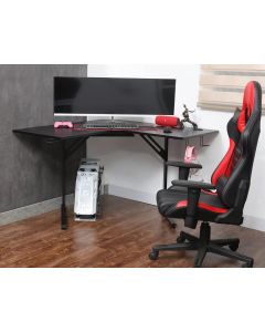 Carbon pelipöytä kulmamallinen