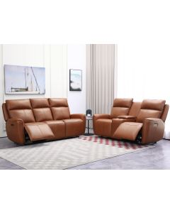 Champion 3+2 sohvakalusto mekanismeilla, ruskea nahka