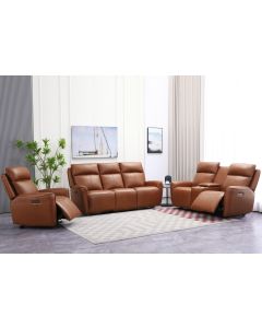 Champion 3+2+1 sohvakalusto mekanismeilla, ruskea nahka