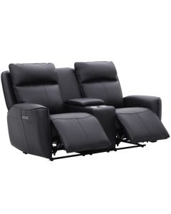 Champion kotiteatterisohva sähkömekanismeilla, musta nahka