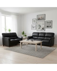 Unico Colibri 3+2 nahkakalusto, musta