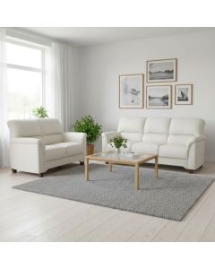 Unico Colibri 3+2 nahkakalusto, valkoinen