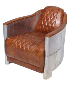 Dockers matala lepotuoli alumiini/ruskea