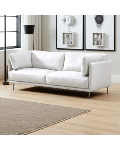 Dublin 3-ist nahkasohva, valkoinen