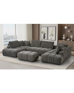 Dumbo U-kulmasohva harmaa