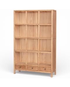 Edinburgh kirjahylly 120x190 cm, jalavaa