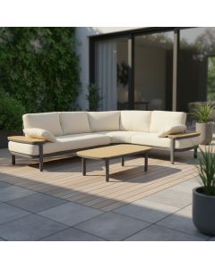 Elba kulmasohvasetti ulkokäyttöön tummanharmaa