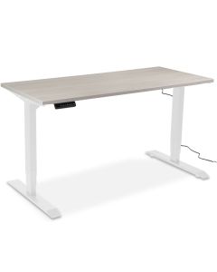 Hiipakka Ergo sähköpöytä valkoisella jalalla