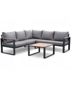 Felix kulmasohvasetti ulkokäyttöön, harmaa