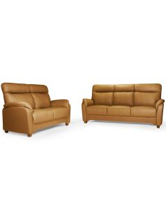 Unico Flamingo 3+2 nahkasohvakalusto, konjakki