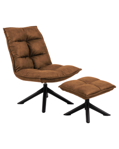 Flow lepotuoli + rahi, konjakinruskea