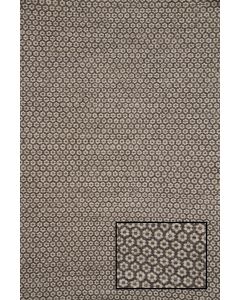 Käsinkudottu Flower-villamatto ruskea, eri kokoja