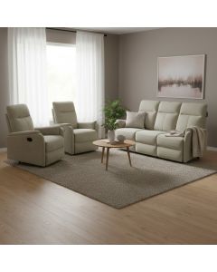 Liverpool 3+1+1 sohvakalusto beige sähkömekanismit