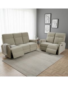 Liverpool 3+2 sohvakalusto beige sähkömekanismit