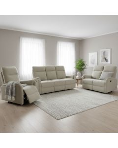 Liverpool 3+2+1 sohvakalusto beige sähkömekanismit