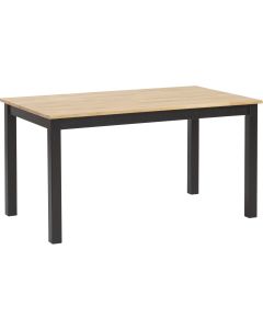Halla tammipöytä 140x80 cm, tammi-musta