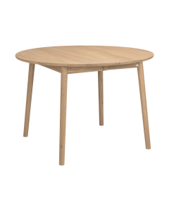 Hans K ZigZag Ruokapöytä pyöreä 110cm, valkoöljytty tammi