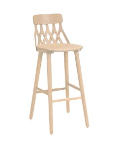 Hans K Y5-baarituoli, 63cm valkoöljytty tammi