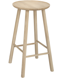 Hans K ZigZag baarijakkara 63cm, valkoöljytty tammi