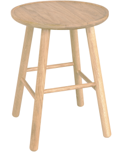 Hans K ZigZag jakkara 47cm, valkoöljytty tammi