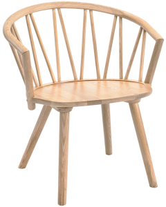 Hans K ZigZag lounge tuoli, valkoöljytty tammi