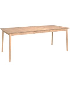 Hans K ZigZag ruokapöytä 140cm, valkoöljytty tammi
