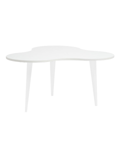 Hiipakka Luna sohvapöytä valkoinen, valkoiset puujalat