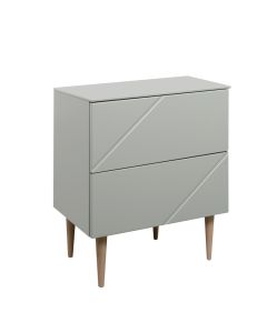 Hiipakka vilja yöpöytä 50cm 2 laatikolla, vihreä