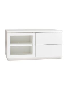 Hiipakka Anton tv-taso 100cm, lasiovi+laatikot