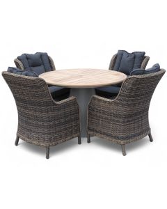 Hugo pyöreä pöytä + Osborne tuolit ulos