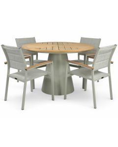 Hugo pyöreä terassipöytä + 4 Tango tuolia