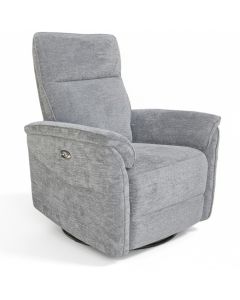 Iisa sähkömekanismituoli, vaaleanharmaa kangas