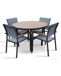 Juno pyöreä terassipöytä + 4kpl Tango tuoleja, eri värejä