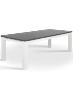 Kanerva ruokapöytä 220x100, harmaa-valkoinen