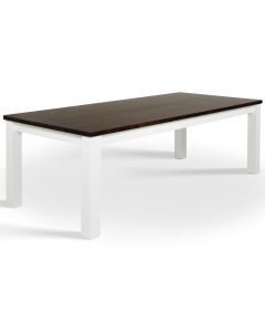 Kanerva ruokapöytä 220x100, pähkinä-valkoinen