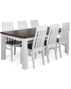 Kanerva ruokaryhmä kuudelle, pähkinä-valkoinen