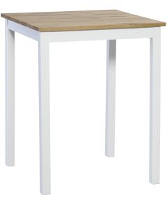 Kaski baaripöytä 75x75cm, valkoinen/ tammi