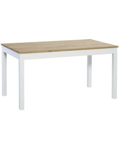 Kaski ruokapöytä 130x80 cm, rustiikkitammi/valkoinen