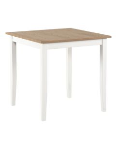 Kaura ruokapöytä 68x68 cm, valkoinen/tammi
