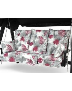 Stockholm keinun pehmusteet 165 cm, lehtikuvio punainen