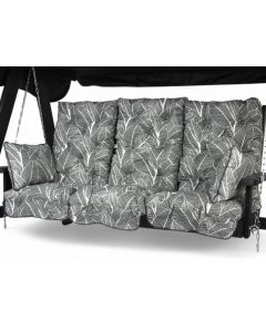 Stockholm keinun pehmusteet 165 cm, harmaa lehtikuosi