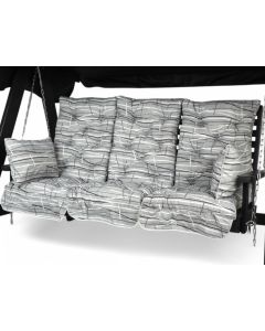 Stockholm keinun pehmusteet 165 cm, harmaa viivakuosi