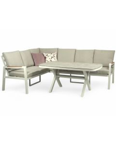 Kustavi kulmasohva terassille, vaalea