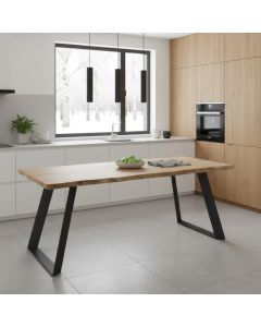 Lana lankkupöytä metallijaloilla, eri kokoja ja värejä