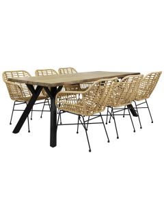 Lana terassipöytä Amanda tuoleilla