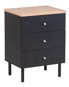 Lehto lipasto 51cm, musta/tammi